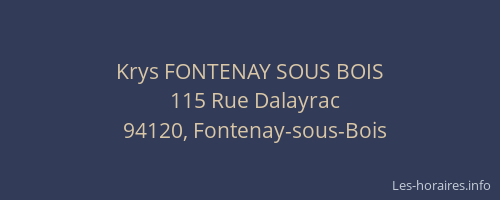 Krys FONTENAY SOUS BOIS