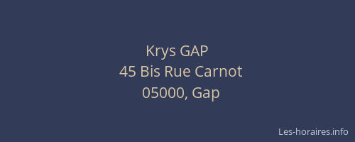Krys GAP