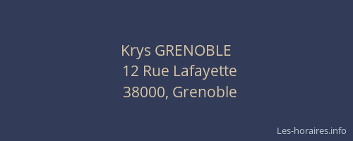 Krys GRENOBLE