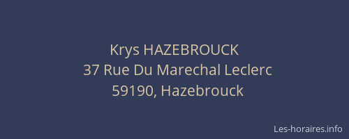 Krys HAZEBROUCK