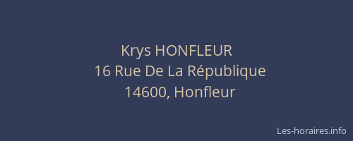 Krys HONFLEUR