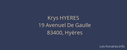 Krys HYERES