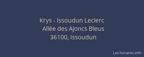 Krys - Issoudun Leclerc