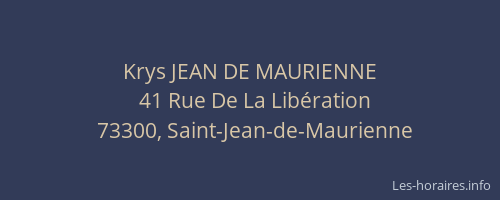 Krys JEAN DE MAURIENNE
