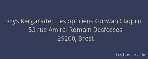 Krys Kergaradec-Les opticiens Gurwan Claquin