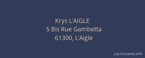 Krys L'AIGLE