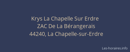 Krys La Chapelle Sur Erdre