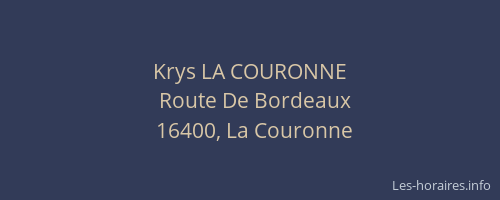 Krys LA COURONNE