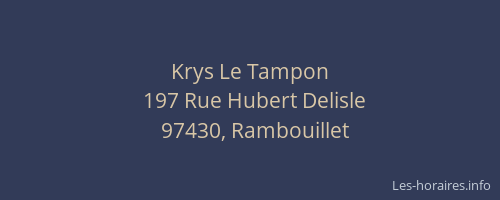 Krys Le Tampon