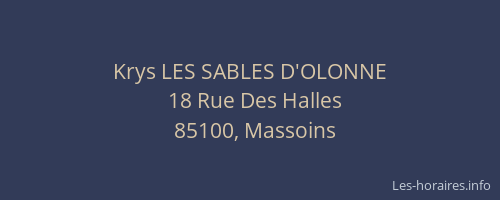 Krys LES SABLES D'OLONNE