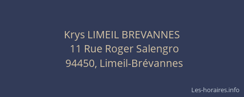 Krys LIMEIL BREVANNES