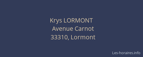 Krys LORMONT