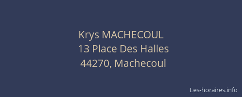Krys MACHECOUL