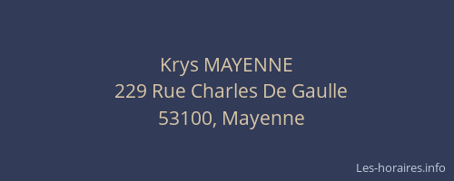 Krys MAYENNE