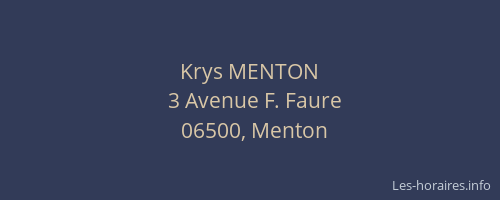 Krys MENTON