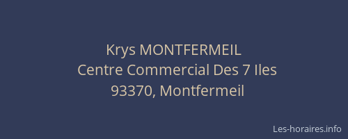Krys MONTFERMEIL
