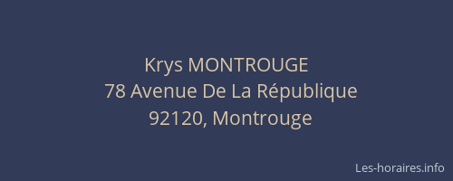 Krys MONTROUGE