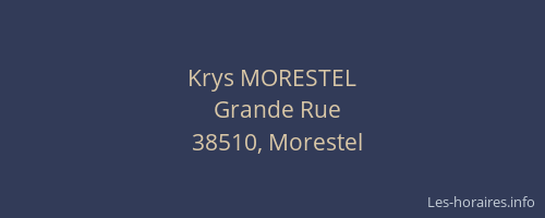 Krys MORESTEL