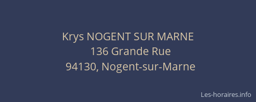 Krys NOGENT SUR MARNE