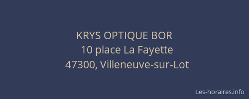 KRYS OPTIQUE BOR