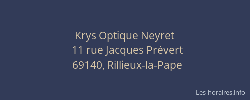 Krys Optique Neyret
