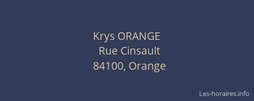 Krys ORANGE