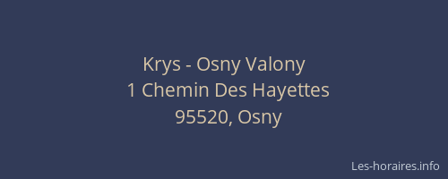Krys - Osny Valony
