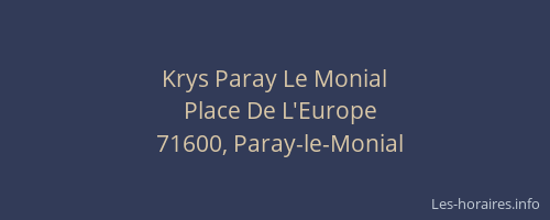 Krys Paray Le Monial