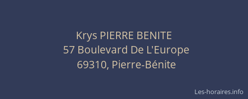 Krys PIERRE BENITE