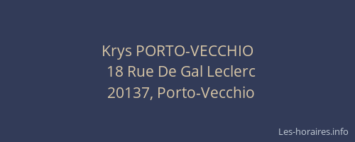 Krys PORTO-VECCHIO