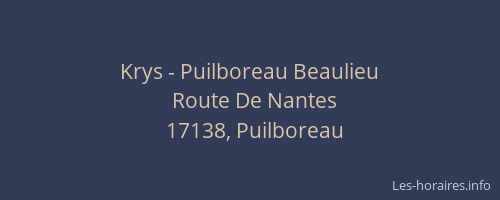 Krys - Puilboreau Beaulieu