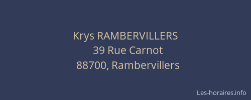 Krys RAMBERVILLERS
