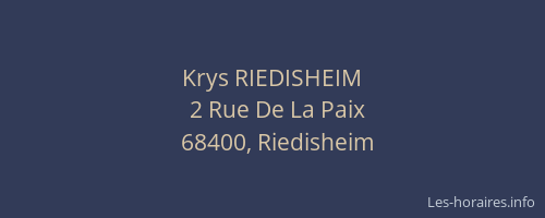 Krys RIEDISHEIM