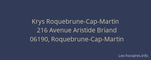 Krys Roquebrune-Cap-Martin