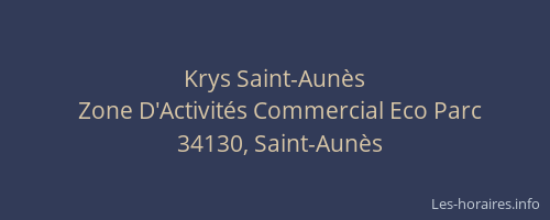 Krys Saint-Aunès