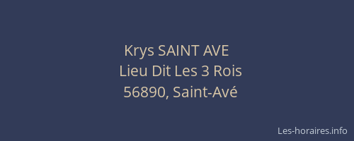 Krys SAINT AVE