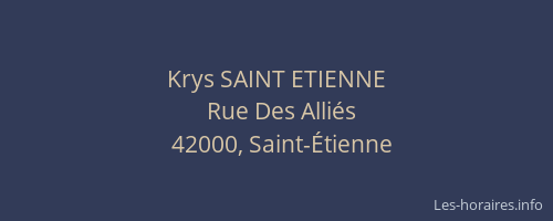 Krys SAINT ETIENNE