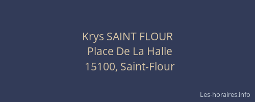 Krys SAINT FLOUR