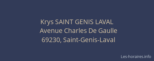 Krys SAINT GENIS LAVAL