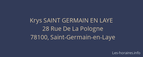 Krys SAINT GERMAIN EN LAYE