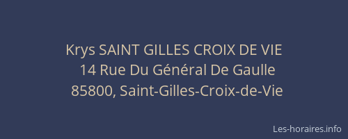 Krys SAINT GILLES CROIX DE VIE