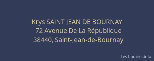 Krys SAINT JEAN DE BOURNAY