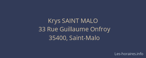 Krys SAINT MALO