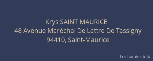 Krys SAINT MAURICE