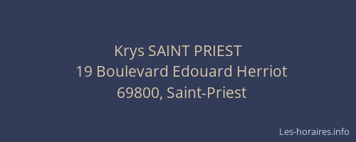 Krys SAINT PRIEST