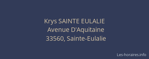 Krys SAINTE EULALIE