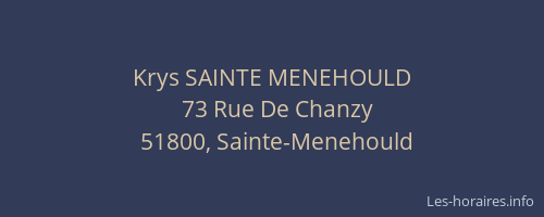 Krys SAINTE MENEHOULD