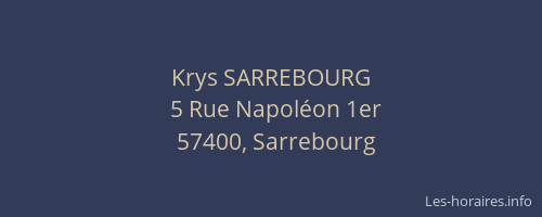Krys SARREBOURG