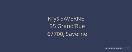 Krys SAVERNE