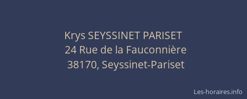 Krys SEYSSINET PARISET